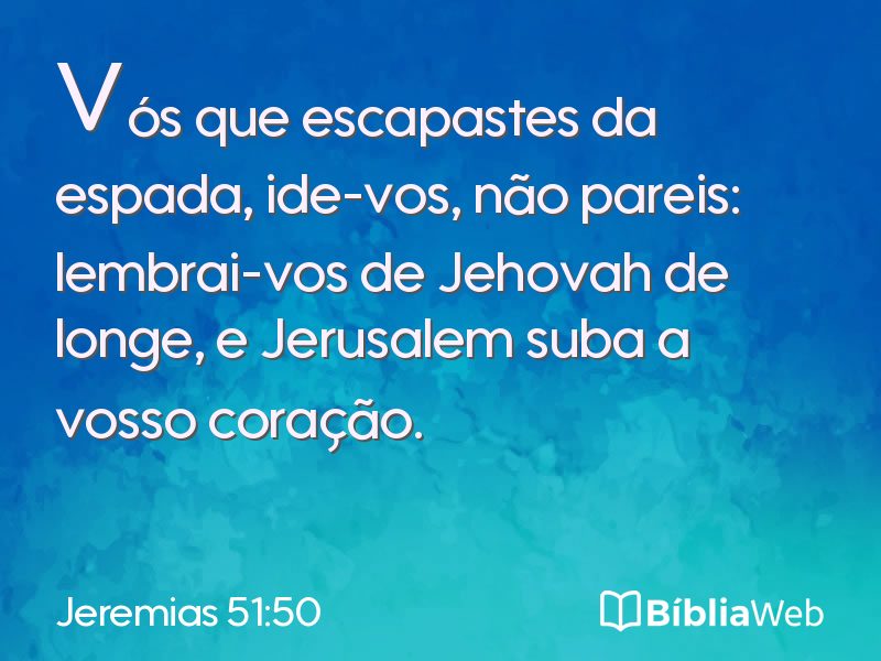 Jeremias 51:50 em imagem para compartilhar