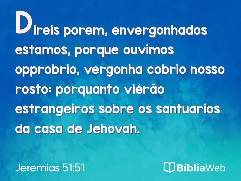 Jeremias 51:51 em imagem para compartilhar