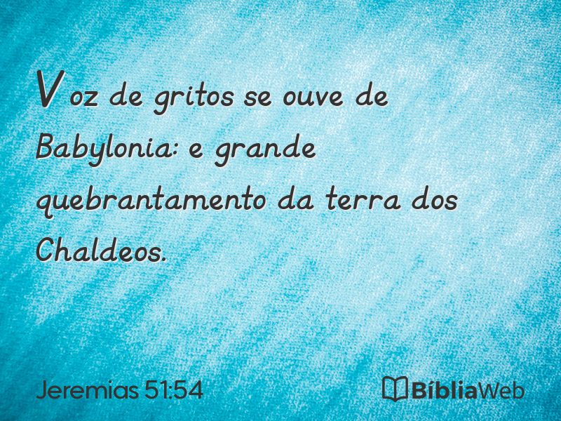Jeremias 51:54 em imagem para compartilhar