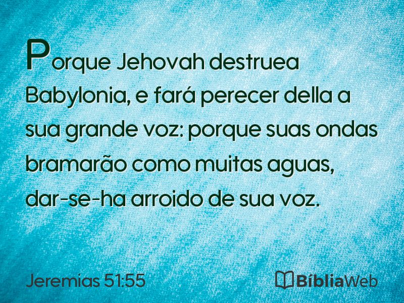 Jeremias 51:55 em imagem para compartilhar