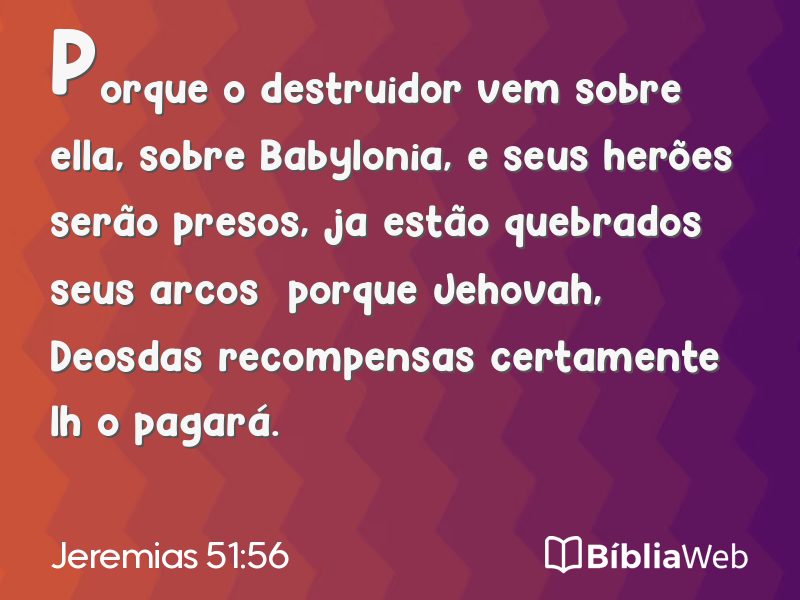 Jeremias 51:56 em imagem para compartilhar