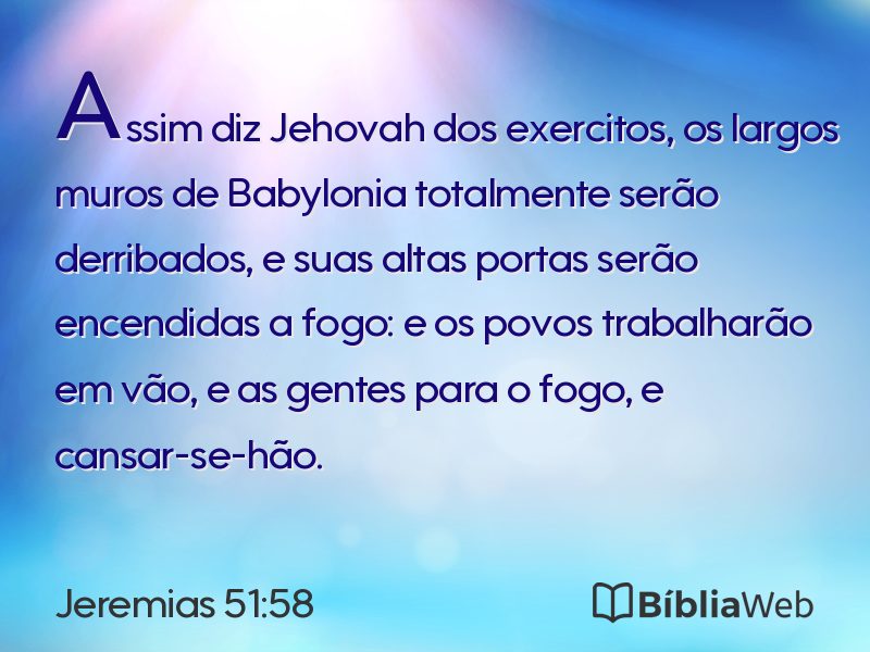 Jeremias 51:58 em imagem para compartilhar