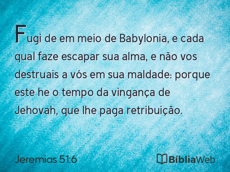 Jeremias 51:6 em imagem para compartilhar