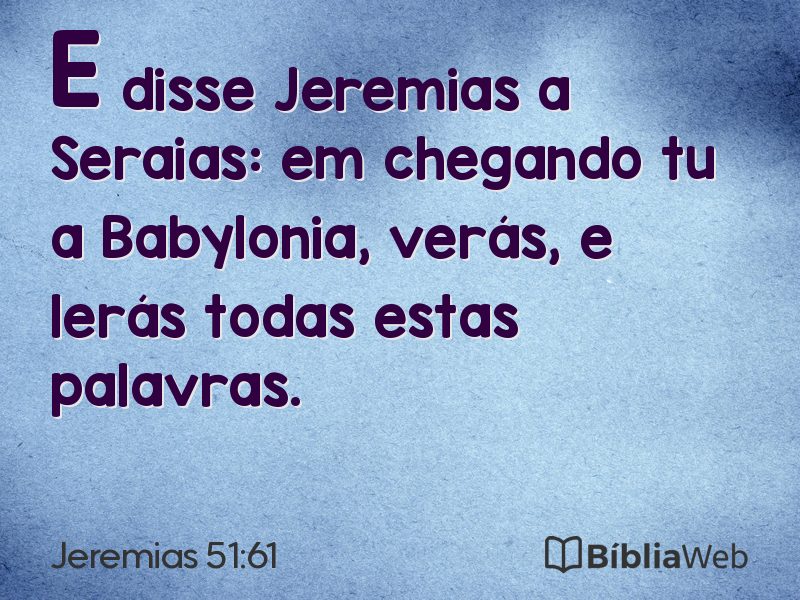 Jeremias 51:61 em imagem para compartilhar