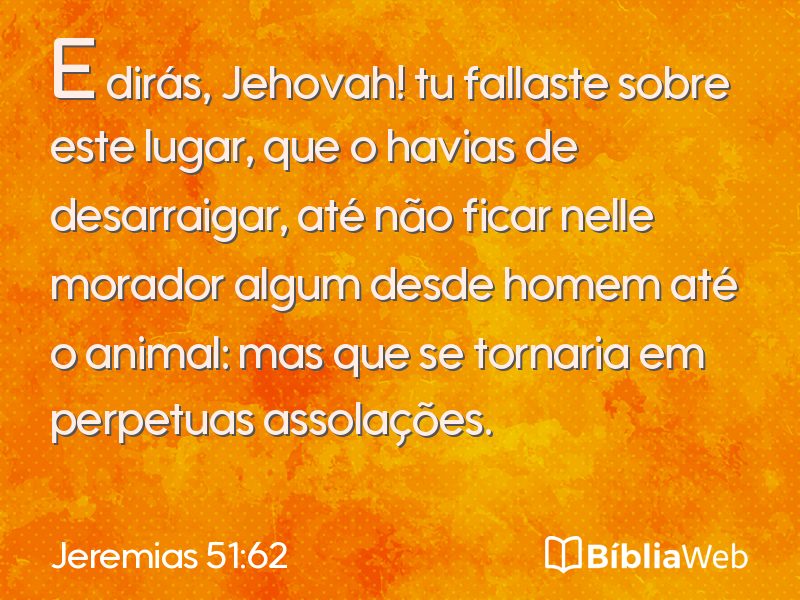 Jeremias 51:62 em imagem para compartilhar