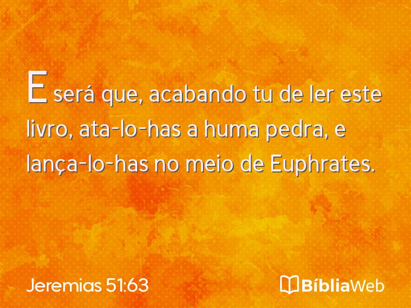 Jeremias 51:63 em imagem para compartilhar