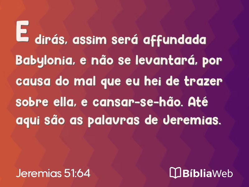 Jeremias 51:64 em imagem para compartilhar