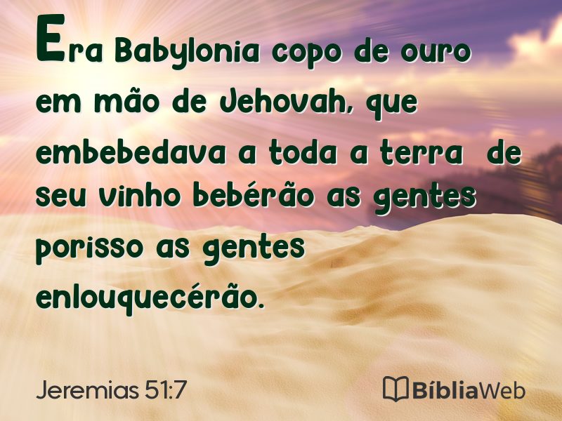 Jeremias 51:7 em imagem para compartilhar