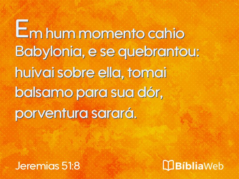 Jeremias 51:8 em imagem para compartilhar