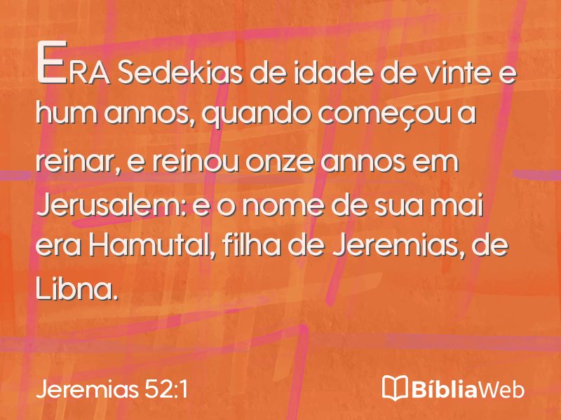 Jeremias 52:1 em imagem para compartilhar