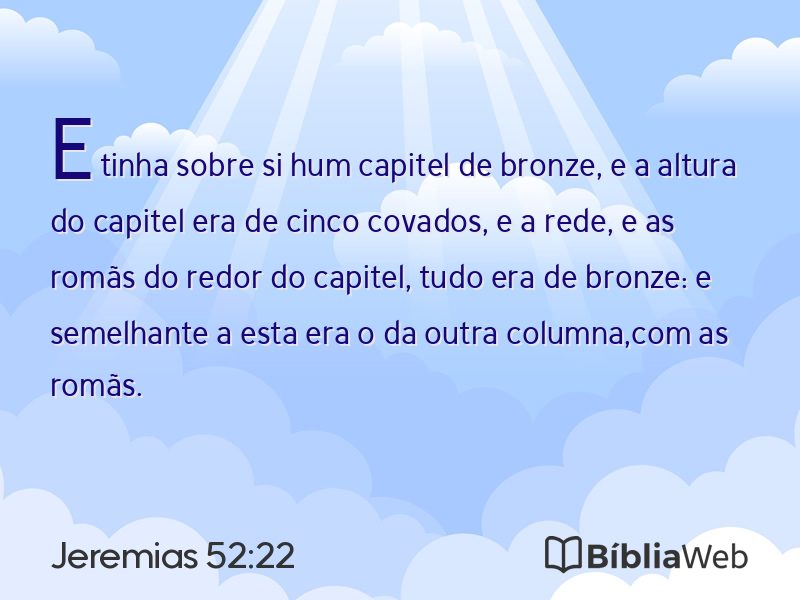 Jeremias 52:22 em imagem para compartilhar
