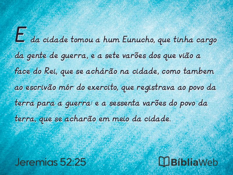 Jeremias 52:25 em imagem para compartilhar