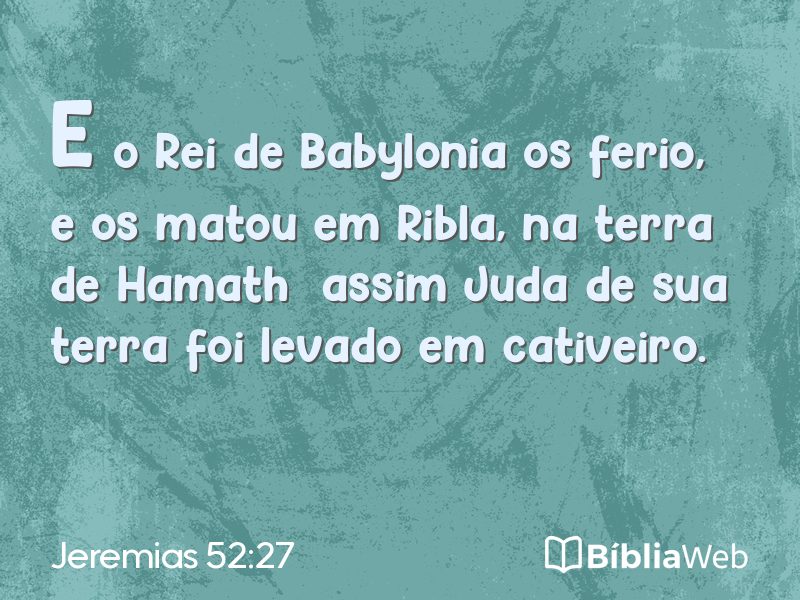 Jeremias 52:27 em imagem para compartilhar