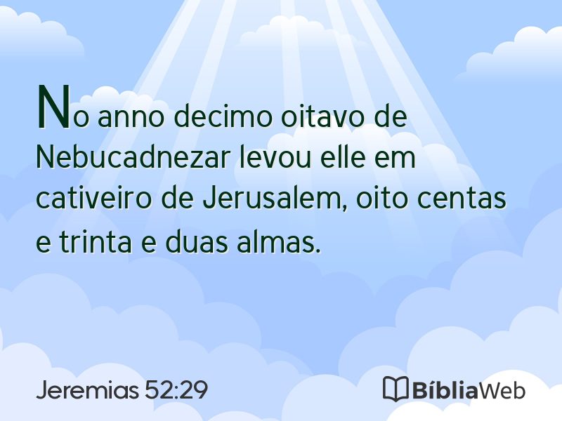 Jeremias 52:29 em imagem para compartilhar