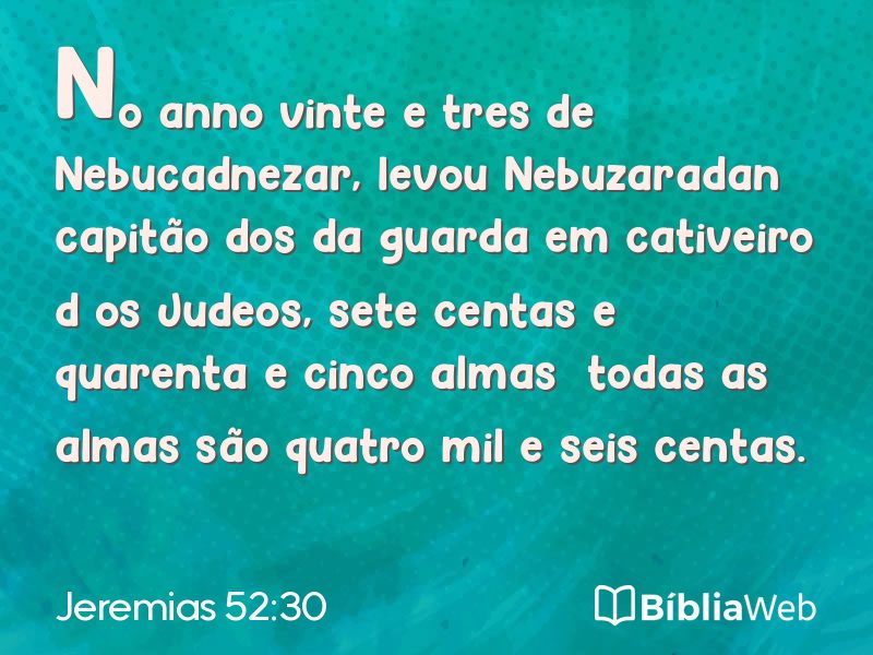 Jeremias 52:30 em imagem para compartilhar