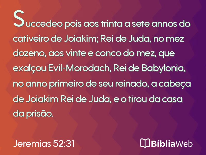 Jeremias 52:31 em imagem para compartilhar