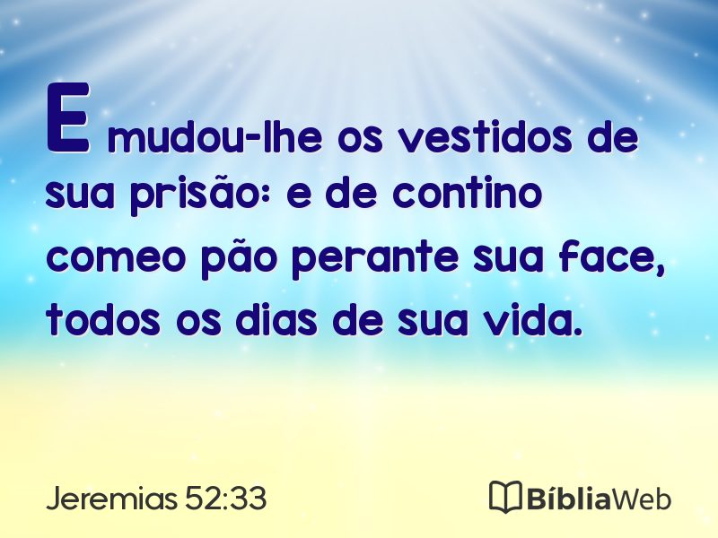 Jeremias 52:33 em imagem para compartilhar