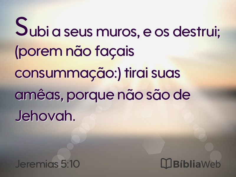 Jeremias 5:10 em imagem para compartilhar
