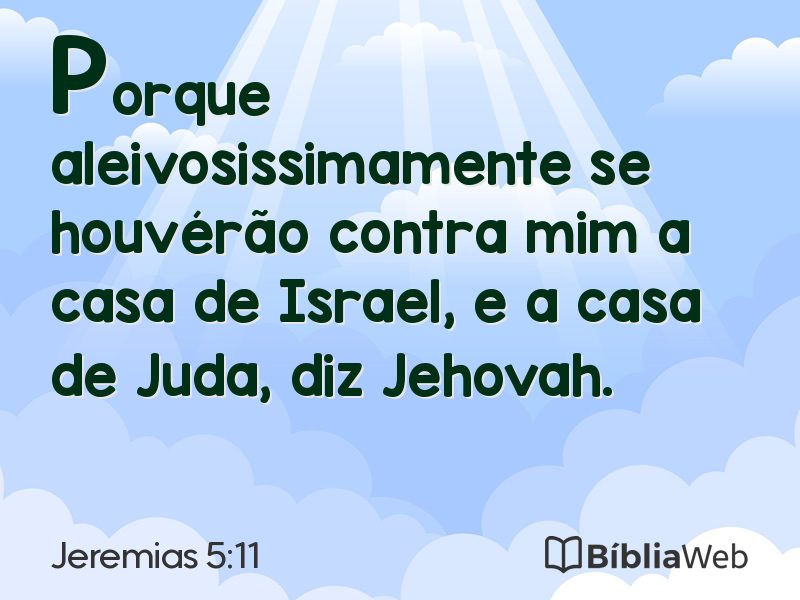 Jeremias 5:11 em imagem para compartilhar