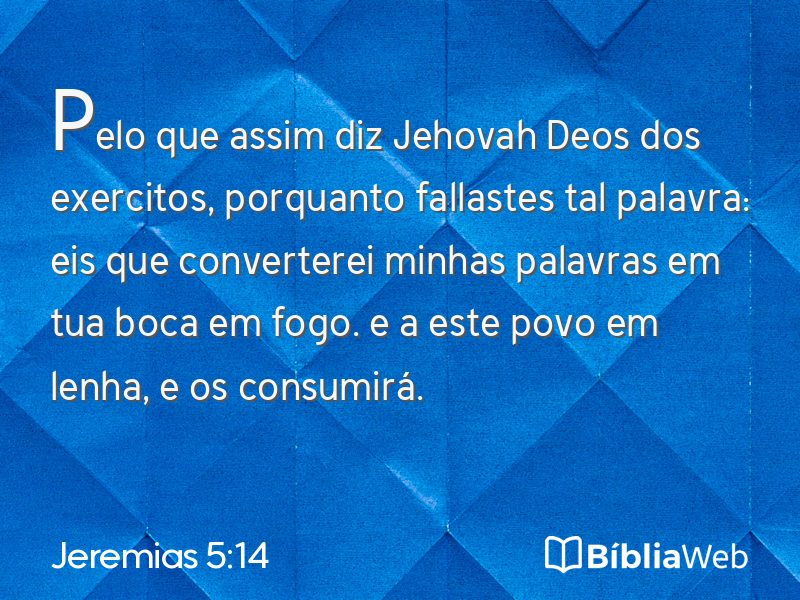 Jeremias 5:14 em imagem para compartilhar