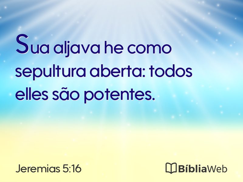 Jeremias 5:16 em imagem para compartilhar
