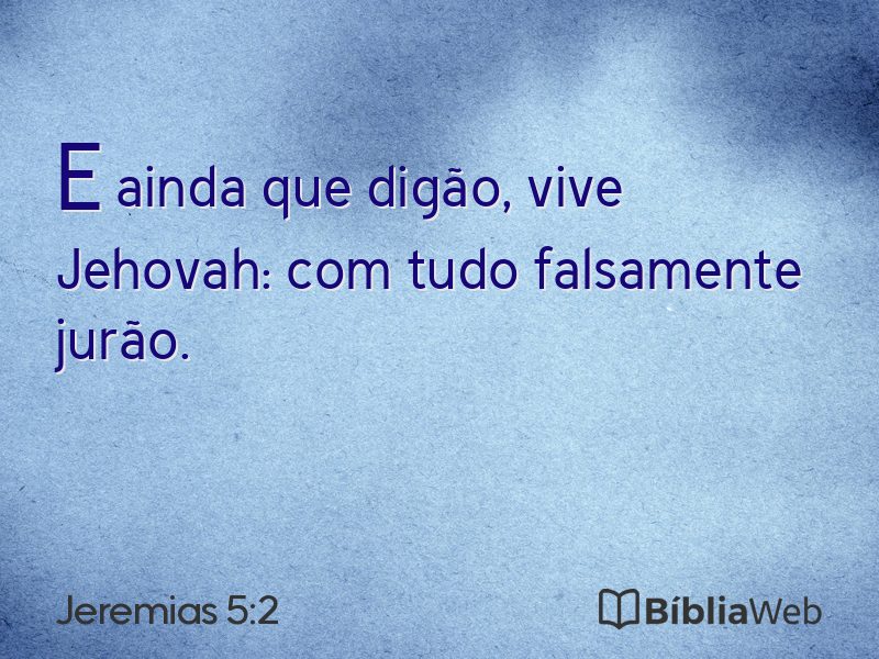 Jeremias 5:2 em imagem para compartilhar