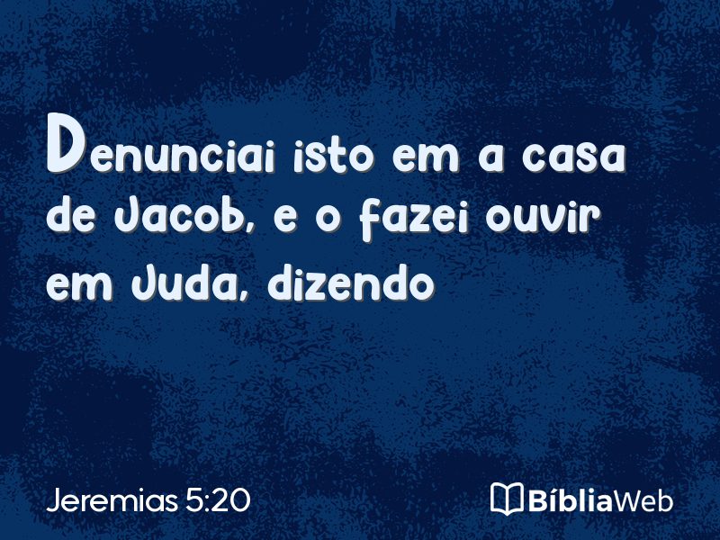 Jeremias 5:20 em imagem para compartilhar