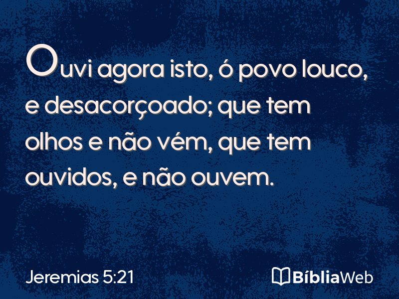 Jeremias 5:21 em imagem para compartilhar