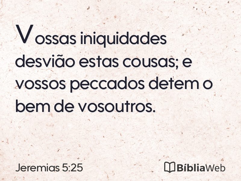 Jeremias 5:25 em imagem para compartilhar