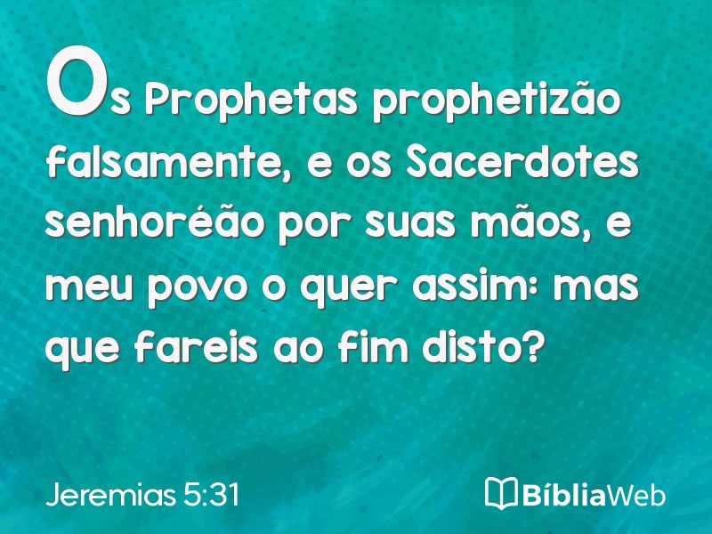 Jeremias 5:31 em imagem para compartilhar