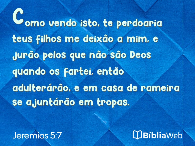 Jeremias 5:7 em imagem para compartilhar