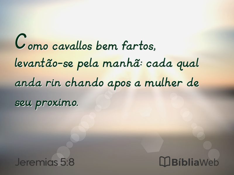 Jeremias 5:8 em imagem para compartilhar
