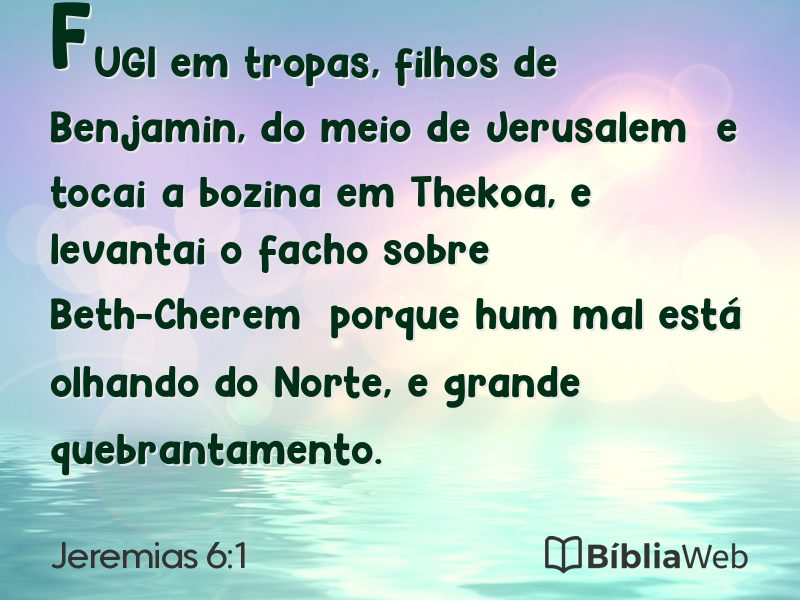 Jeremias 6:1 em imagem para compartilhar