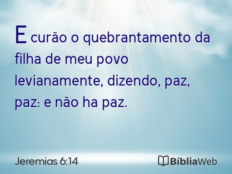 Jeremias 6:14 em imagem para compartilhar