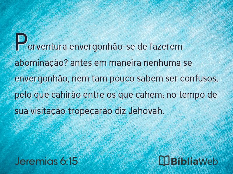 Jeremias 6:15 em imagem para compartilhar