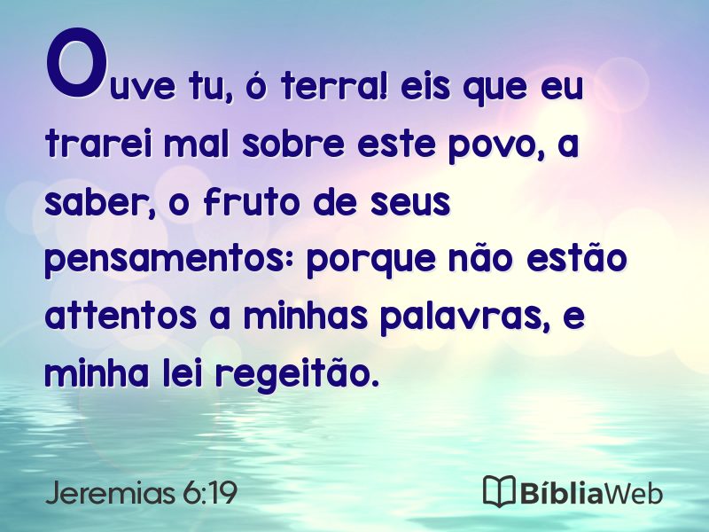 Jeremias 6:19 em imagem para compartilhar