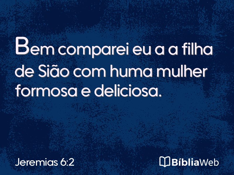 Jeremias 6:2 em imagem para compartilhar