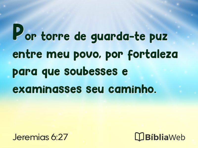 Jeremias 6:27 em imagem para compartilhar