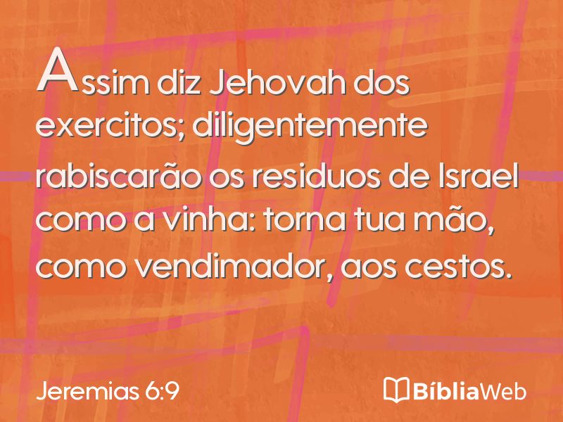 Jeremias 6:9 em imagem para compartilhar