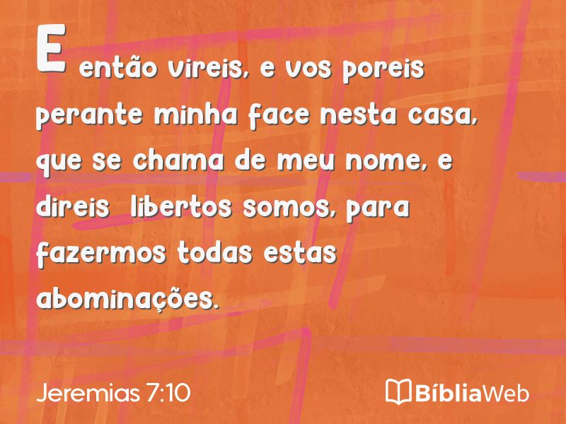 Jeremias 7:10 em imagem para compartilhar