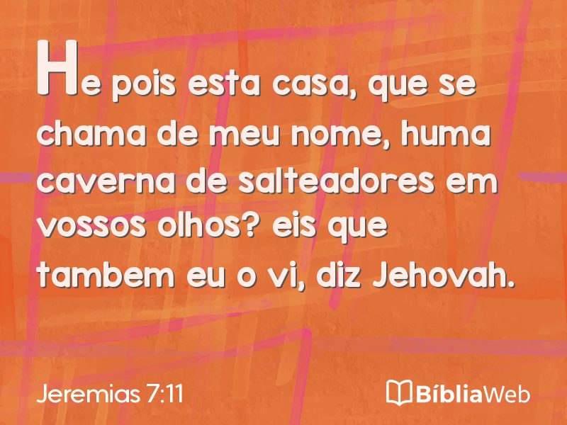 Jeremias 7:11 em imagem para compartilhar