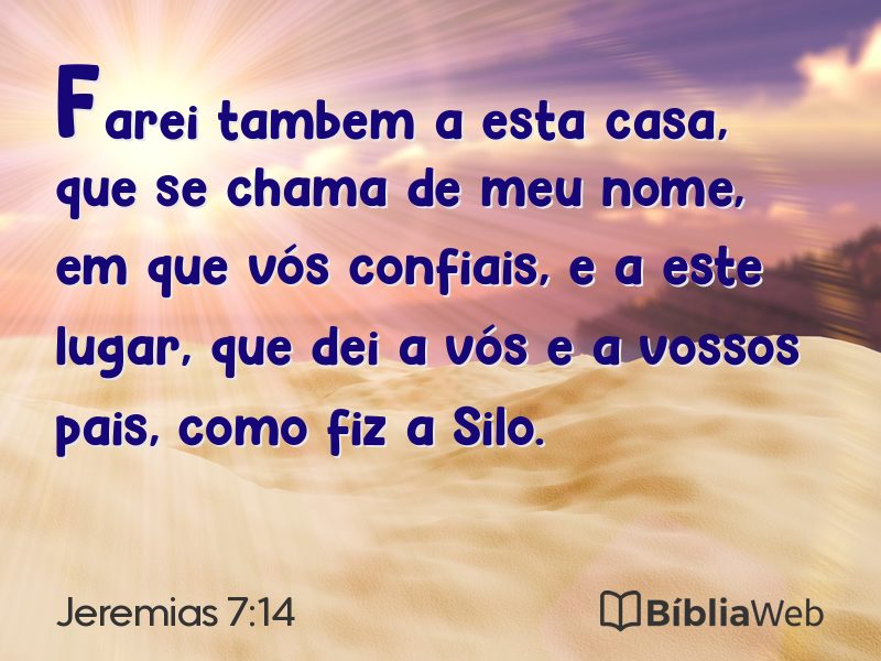 Jeremias 7:14 em imagem para compartilhar
