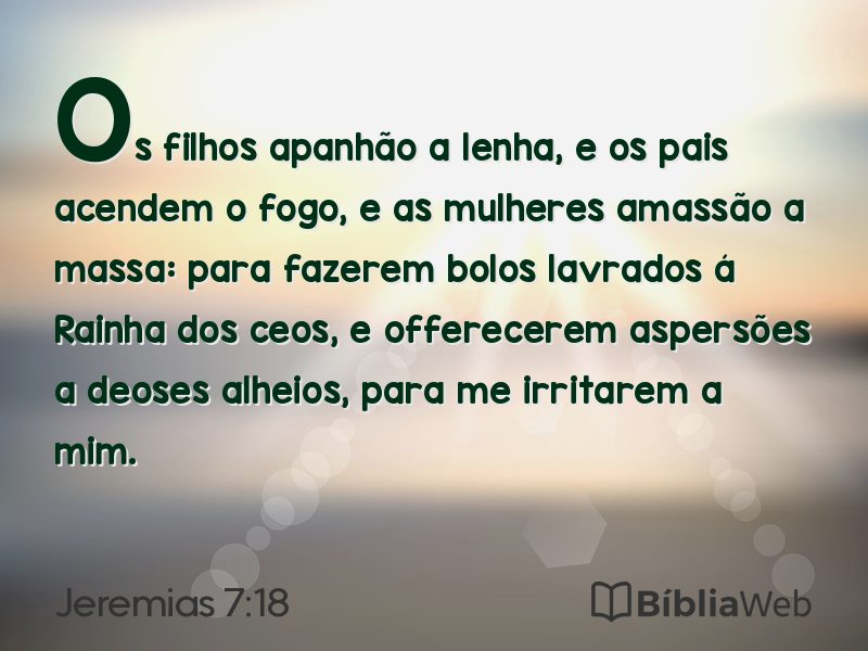 Jeremias 7:18 em imagem para compartilhar