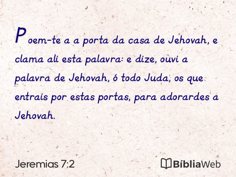 Jeremias 7:2 em imagem para compartilhar