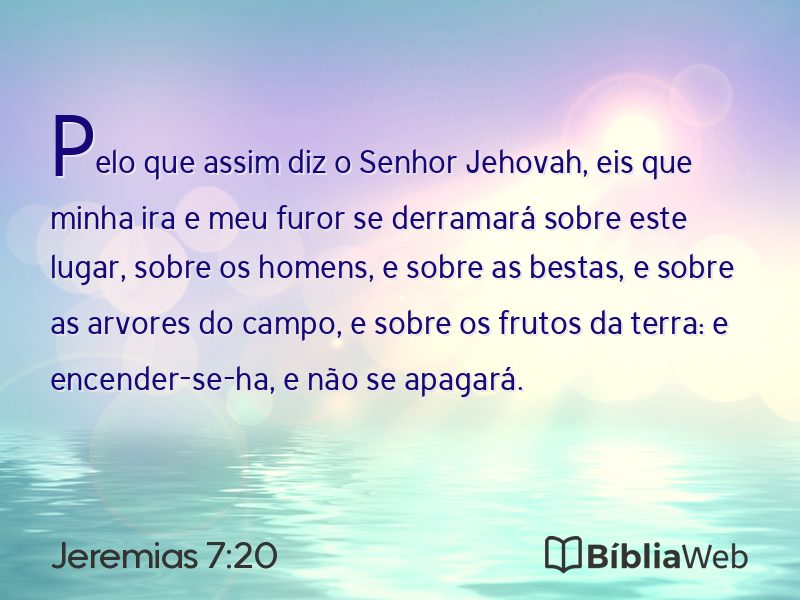 Jeremias 7:20 em imagem para compartilhar