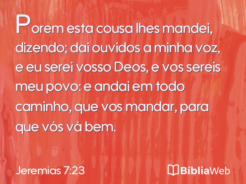 Jeremias 7:23 em imagem para compartilhar