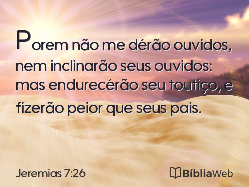 Jeremias 7:26 em imagem para compartilhar
