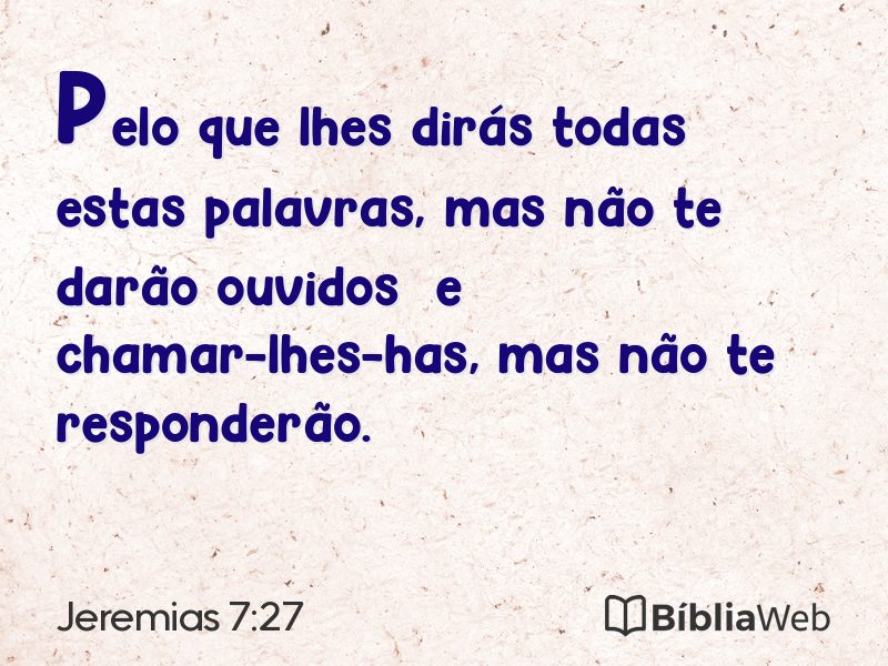 Jeremias 7:27 em imagem para compartilhar