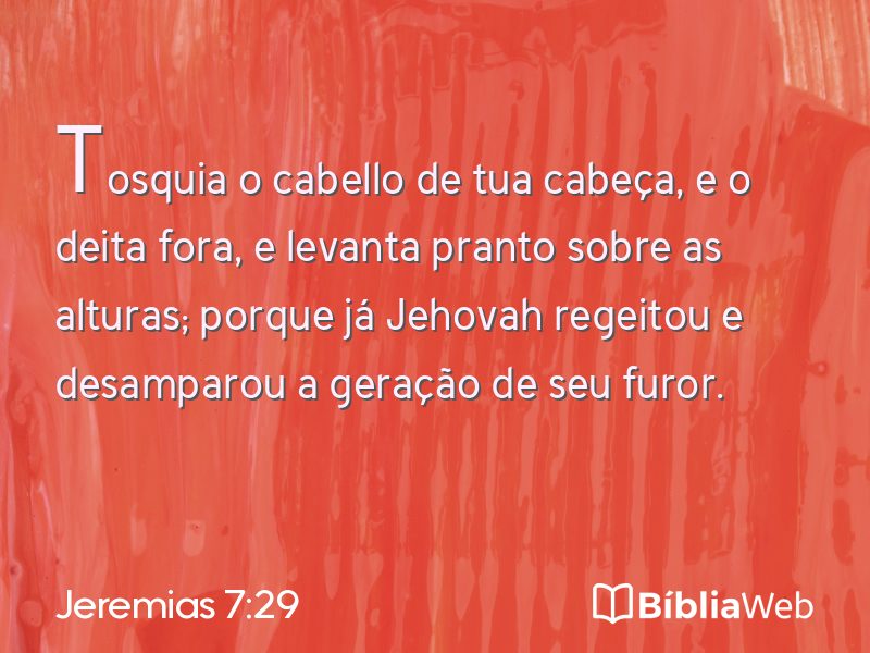 Jeremias 7:29 em imagem para compartilhar