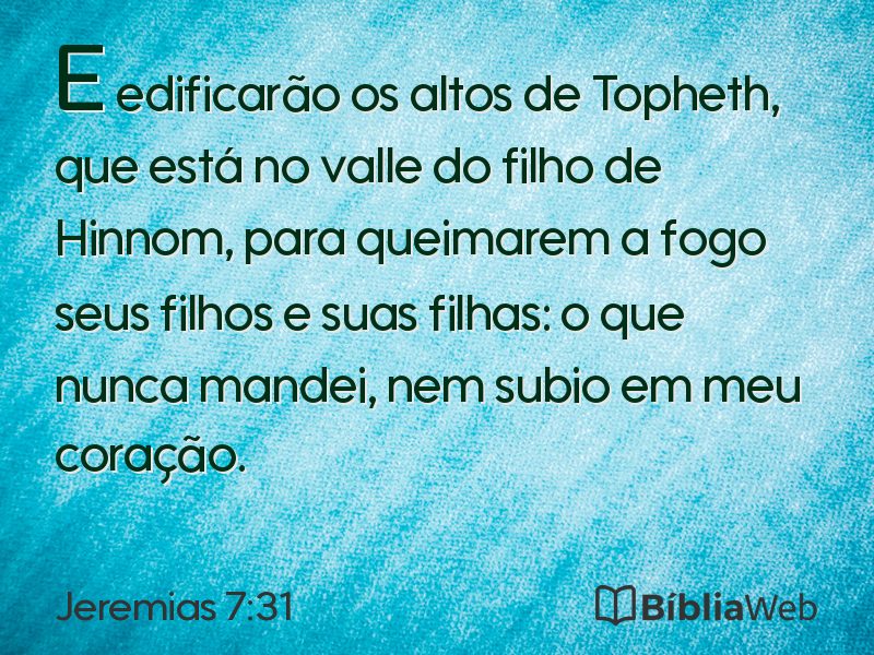 Jeremias 7:31 em imagem para compartilhar